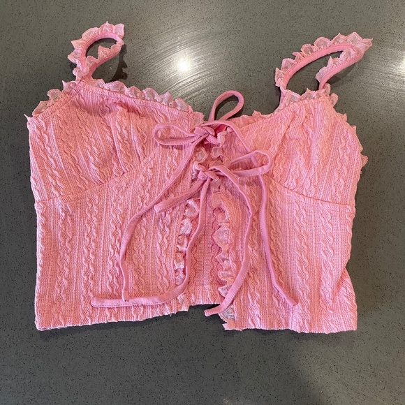 SUGAR THRILLZ Game of Lust Crop Top - Pink - Picture 1 of 3